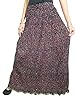 Boho Maxi Skirt- Women's Sari Lace Work Crinkle Broomstick Gypsy Long Skirt