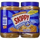 Skippy Extra Crunchy Peanut Butter Super Chunk Twin Pack Two 48 Ounce Jars