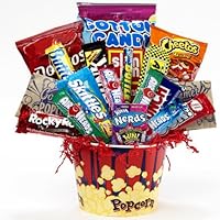 Junk Food Junky Snacks and Candy Bouquet Gift Basket - A Great Idea for Father's Day
