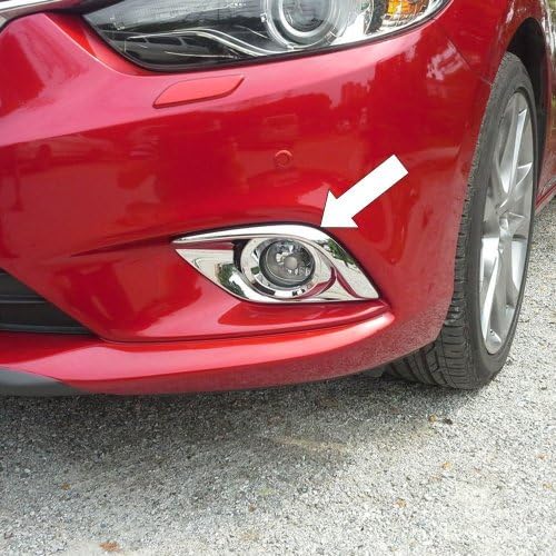 Chrome Front Bumper Fog Light Lamp Cover Trim for 2014 Mazda 6 Atenza M6