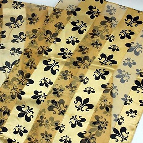 Gold and Black Fleur De Lis Scarf. New Orleans Saints.