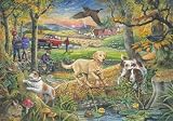 from The Emporium Puzzles House of Puzzles Big 250 Piece Jigsaw Puzzle - Taking Dogs on Evening Walk Theme