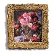 Roses, 1879 - Gold Frame Magnet with pop-out easel (2-3/4" x 2-1/2")