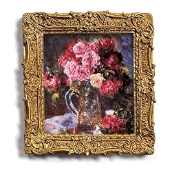 Roses, 1879 - Gold Frame Magnet with pop-out easel (2-3/4" x 2-1/2")