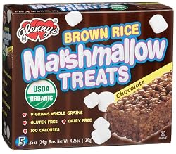 Glenny's Brown Rice Marshmallow Treats, Chocolate, 5-Count Boxes (Pack of 6)