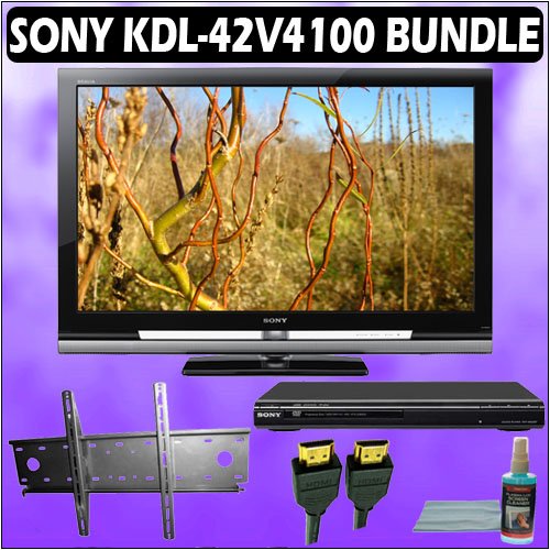 Sony Bravia V-Series KDL-42V4100 42in. 1080P LCD HDTV + Sony DVD Player w/ Wall Mount Accessory Kit