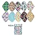 10PCS Charcoal Bamboo Mama Cloth/ Menstrual Pads/ Reusable Sanitary Pads Panty liner (MC12-10)