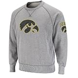 Iowa Hawkeyes Outlaw Heather Grey Fleece Crew Sweatshirt