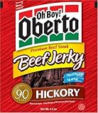 Oh Boy! Oberto Hickory Natural Style Beef Jerky, 3.5-Ounce Bags (Pack of 6)