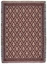 Red Traditional Fleur De Lis Pattern Tapestry Throw Blanket 50" x 70"