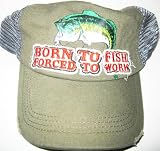 Born To Fish - Forced To Work - Mesh Back Adjustable Hat
