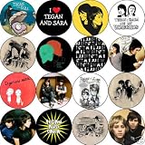 Set of 16 TEGAN AND SARA Pinback Buttons 1.25