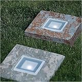 Smart Solar/Smart Solar Solar Step Stone. Pack of 2. Natural slate