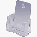 Office Depot Rigid Literature Holder, 7 3/4in.H x 6 3/4in.W x 3 3/4in.D, Clear