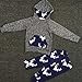 Efaster Baby Lovely Clothes Cute Reindeer Pattern Hooded Dudou Tops Jacket Pants