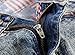NITAGUT Men's Ripped Slim Fit Tapered Leg Jeans Grey Blue-US 34