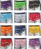 Sequins Coins 3 Rows Belly Dance Hip belt Skirt Wrap Scarf One Size Fits All - 12 Colours Available