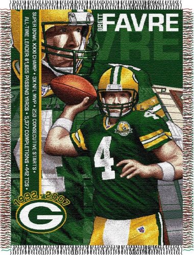 Northwest Green Bay Packers Brett Favre Retirement Throw Blanket