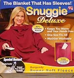 61Uyirc6u9L. SL160  Snuggie Deluxe Blanket with Sleeves & Pockets Burgandy