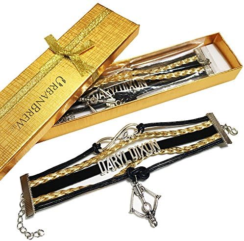 The Walking Dead: Daryl Dixon Bracelet (Black/Gold) (Gold)