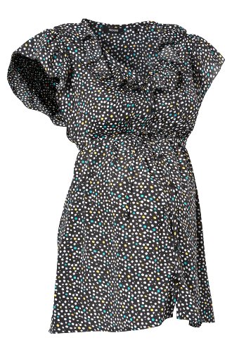 Noppies Damen Umstandsmode Bluse, gepunktet 20210, Gr. 42 (XL), Mehrfarbig (dark shadow 05 Preisvergleich