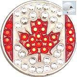 Bella Swarovski Crystal Golf Ball Marker & Hat Clip - Countries Collection - Canada