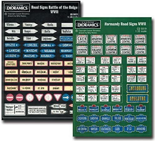 Custom Dioramics USA Normandy/Battle of The Bulge Road Signs by Custom Dioramics USA