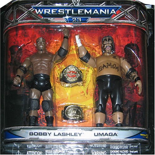 WWE Action Figure-WWE Wrestlemania XXIII Series 3 2-Pack Figure Set Bobby Lashley and Umaga-Jakks WWE Action Figure