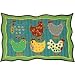 Jellybean Hens Over Stripes Indoor Outdoor Rug