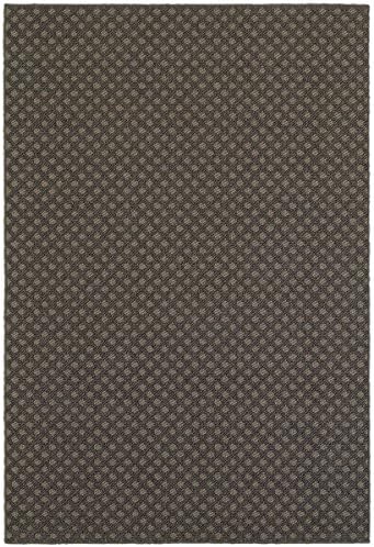 Reverse Diamond Textured Loop Pile Grey/ Charcoal Indoor/Outdoor Rug (9'10 x 12'10)