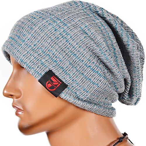 Z&s Mens Womens Slouch Long Beanie Winter Knit Skull Cap Hat B0724