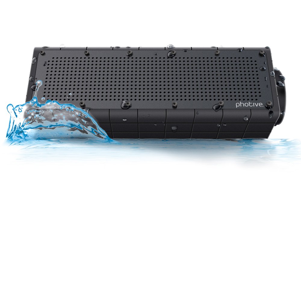 Photive HYDRA Rugged Water Resistant Wireless Bluetooth Speaker. Shockproof and Waterproof Wireless Speaker with latest Bluetooth 4.0 Technology