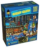 Welcome To Night Glow City 550-Piece Jigsaw Puzzle, Glows in the Dark! - Hong-Kong Kitty