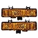 Driver and Passenger Park Signal Front Marker Lights Lamps Lenses Replacement for Chevrolet GMC Oldsmobile SUV Pickup Truck 5976643 5976644