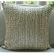 Pure Treasures - Throw Pillow Covers - Cotton Linen Pillow Cover with Mother Of Pearl Embroidery