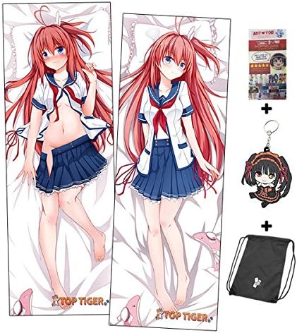 Top Tiger Asuka Kurashina - Beyond the sky into the firmament Anime Dakimakura Decorative Hugging Body Pillow Cover Case Double-sided 59.06"x19.69" ABMGF-61077