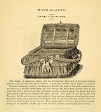 1871 Article Work Basket Sewing Kit Tools Jane Weaver Author Holland Lining - Original Print Article