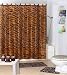 Shower Curtain Kids Jungle Safari Brown Zebra Design with Decorative Roller Rings/hooks