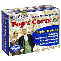 Newman's Own« Organics Pop's Corn Organic Microwave Popcorn, Light Butter, 9-Ounce Boxes (Pack of 12)