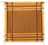Keffiyeh Yellow and Black Pattern Scarf