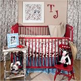 Retro Cowboy Crib Bedding - 4 Piece Set