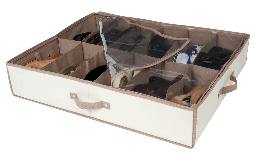 Amazon.com - Pro-Mart DAZZ Underbed Shoe Organizer, Beige ...