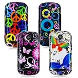 LG QUANTUM C900 FOUR CASE COMBO, COLORFUL RAINBOW PEACE SYMBOLS, BUBBLES CI ....