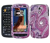 Silver Blue Pink Swirl Full Diamond Rhinestones Bling Crystal Art Snap On H ....