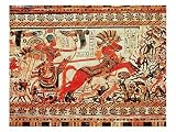 Tutankhamun (circa 1370-1352 BC) in His Chariot Attacking Africans, Detail from a Chest, New Kingdom Giclee Poster Print, 24x18