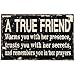 Adeco Decorative Wood Wall Sign Plaque A True Friend Home Decor Art with Inspirational - 13.8x8.7 Inches