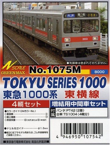 Cover image : Nゲージ 1075M 東急1000系 東横線増結用中間車4輌セット (塗装済車両キット)