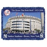 Yankees Stadium Final Season Commemorative Woven Tapestry 48x60 Blanket Throw - New York Yankees
