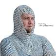 Chain Mail Coif Medieval Knight Armor 8mm Butted Rings