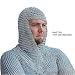 Sporting Goods : Chain Mail Coif Medieval Knight Armor 8mm Butted Rings